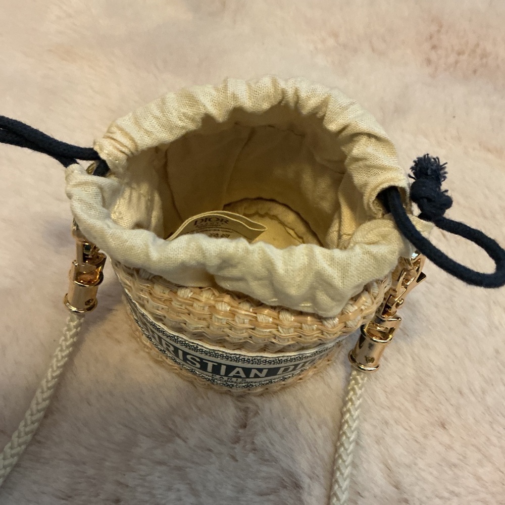 GWP CHRISTIAN DIOR SMALL STRAW CROSSBODY POUCH WITH GIFT BOX - Picture 5 of 5
